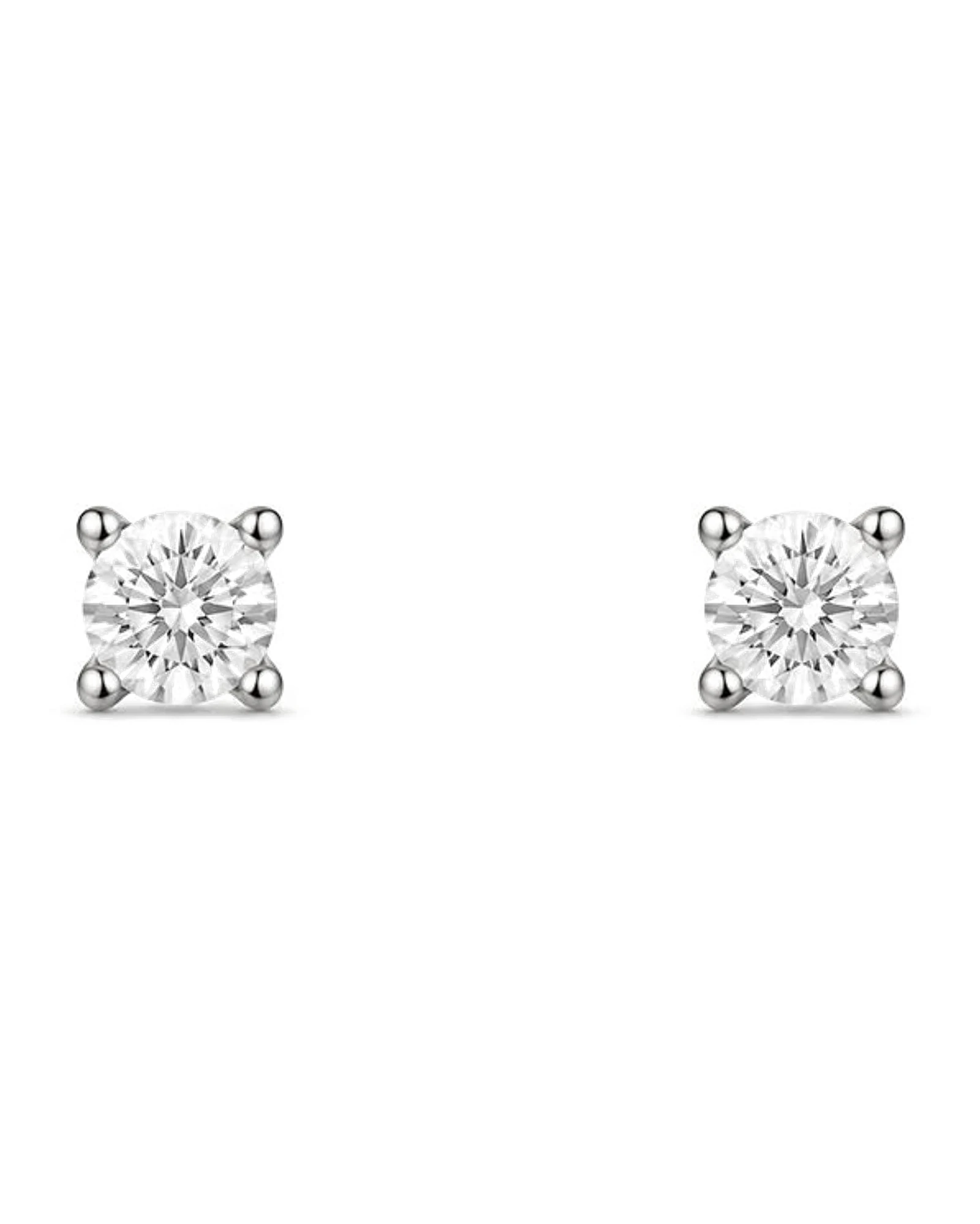 Серьги из белого золота 585 пробы с бриллиантами