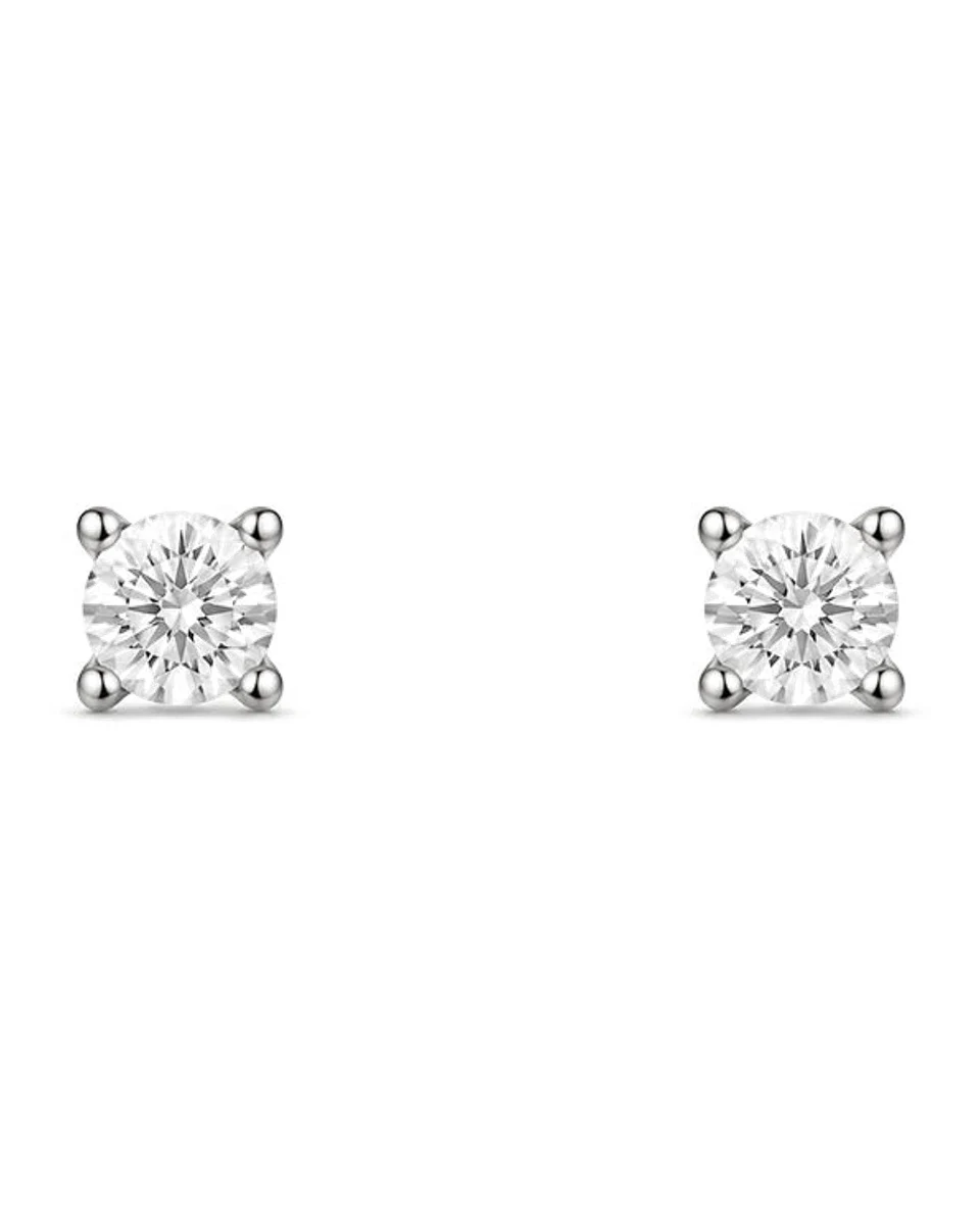 Серьги из белого золота 585 пробы с бриллиантами